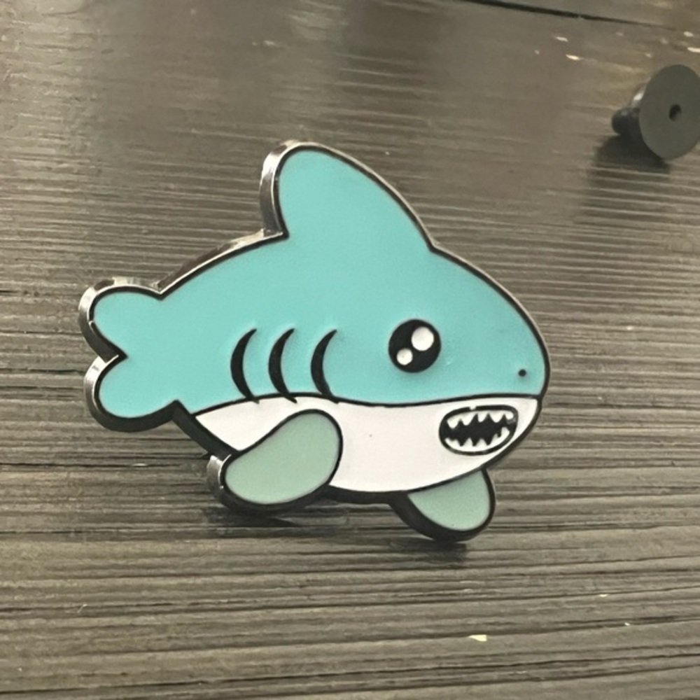 Cute Blue Shark Enamel Pin